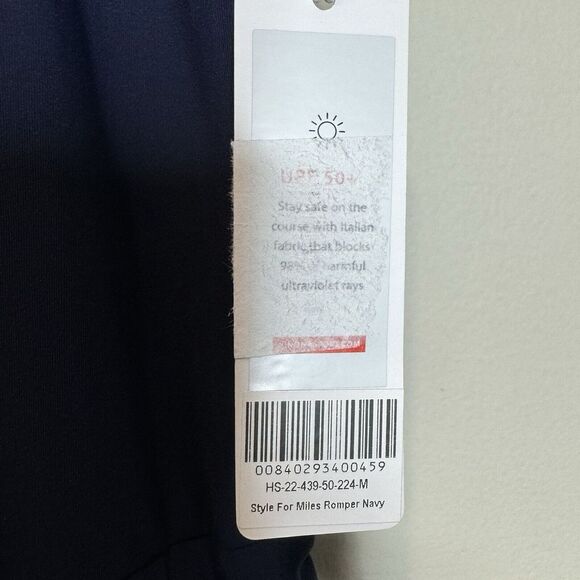 NWT WOMEN'S KINONA STYLE FOR MILES ROMPER GOLF PICKLEBALL NAVY Sz M UPF 50+ - Picture 5 of 8